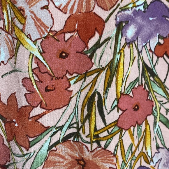 Cure floral blouse top shirt size LARGE - Picture 12 of 15